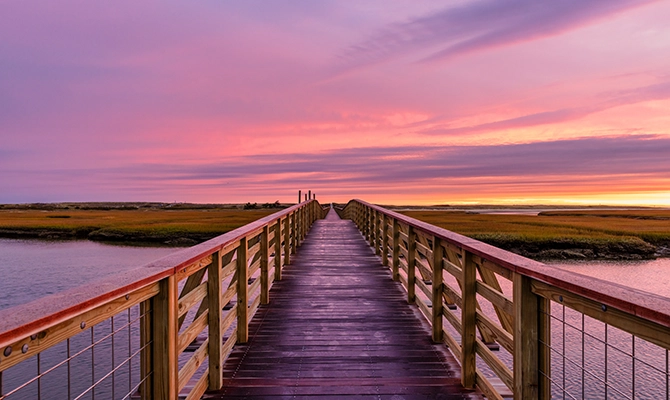 Pastel sunrise at the Boardwalk