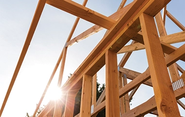 A home construction in progress