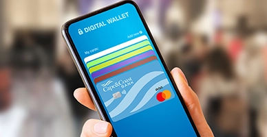 Digital wallet on a mobile phone