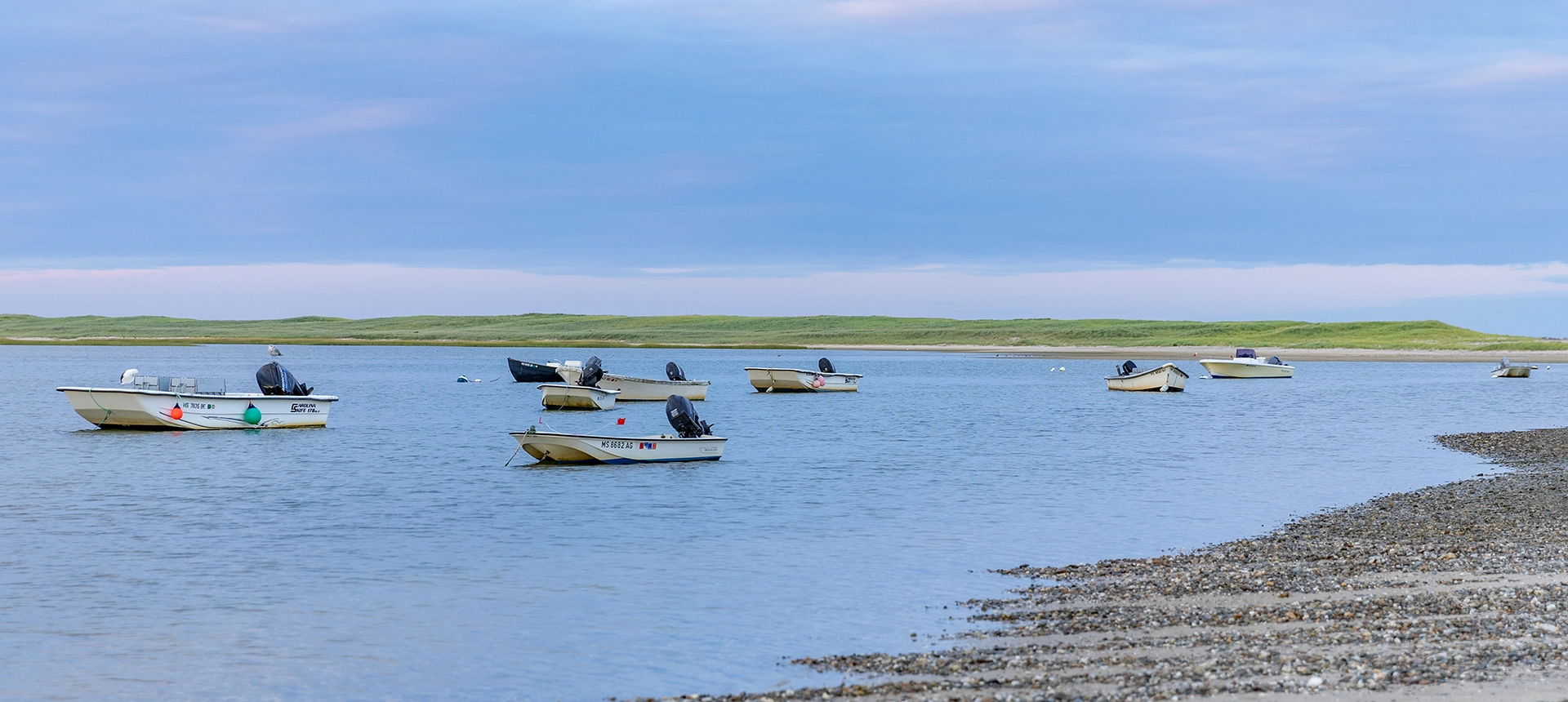 boats docked off on the harbor