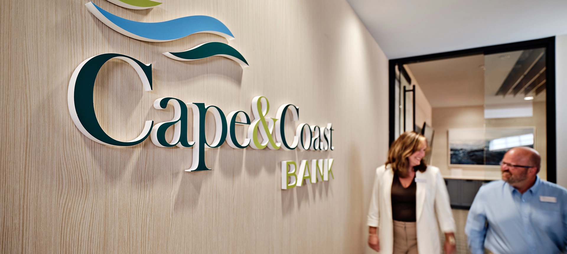 Cape and Coast logo on the side of a wall