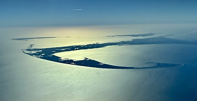 Birds eye view of cape cod