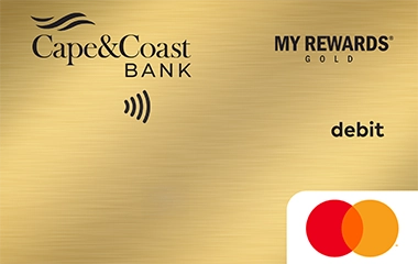 A gold cape and coast debit card