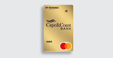 My Rewards Gold premium debit card from Cape & Coast Bank
