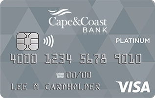 Image of Gray 'VISA Platinum Edition' credit card.