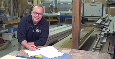 A small business owner working on paperwork